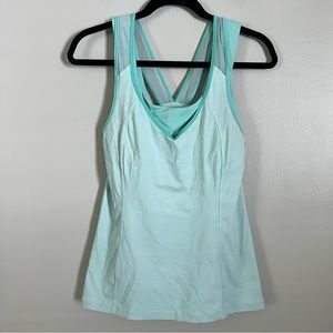 LuLuLemon Super Sport Sea Mist Wee Stripe Sea Mist Menthol Tank - size 8